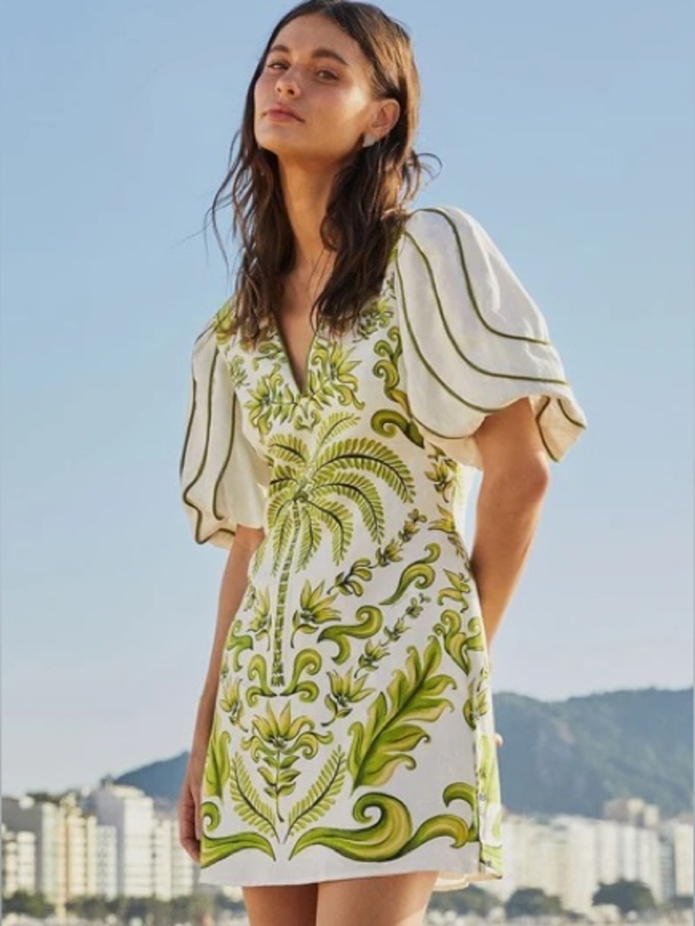 NWT Off White Milani V Neck Dress